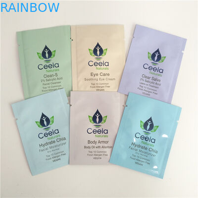 मिनी क्राफ्ट पेपर कॉस्मेटिक पाउच पैकेजिंग जिपर खाली पन्नी कॉफी चाय की गोली पाउच के साथ