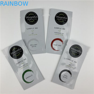 मिनी क्राफ्ट पेपर कॉस्मेटिक पाउच पैकेजिंग जिपर खाली पन्नी कॉफी चाय की गोली पाउच के साथ