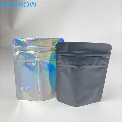 होलोग्राम प्लास्टिक पाउच पैकेजिंग जिपर बैग चाइल्डप्रूफ खड़े हो जाओ: