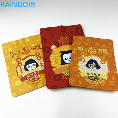 मुद्रित स्नैक प्रोटीन बार पॉपकॉर्न Mylar Ziplock बैग प्लास्टिक खाद्य पैकेज 250g