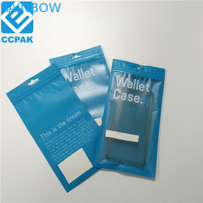 चार्जर डेटा केबल फ्रॉस्टेड फ्लैट बैग मोबाइल फोन सहायक उपकरण के साथ हैंगहोल के माध्यम से देखें