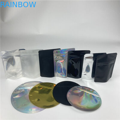 प्लास्टिक राउंड स्टैंड अप जिपर पाउच रंट्ज़ एडिबल्स डाई कट शेप्ड मायलर बैग 3.5g