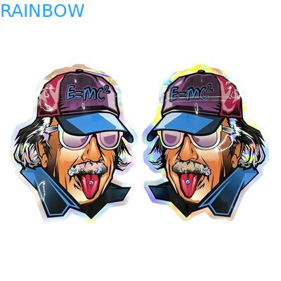 कस्टम अनियमित आकार Mylar प्लास्टिक जिपर बैग गंध सबूत 3.5g 7g