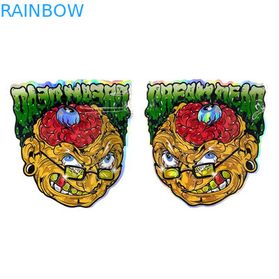 अनियमित Resealable ज़िप लॉक Mylar बैग कैंडी प्लास्टिक पाउच