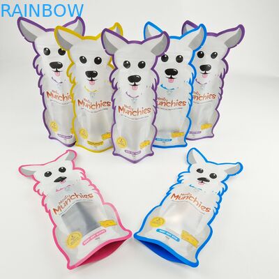 फूड ग्रेड यूनिक शेप फॉयल पैकेजिंग बैग डिजिटल प्रिंटिंग डाई कट स्टैंड अप जिपर पाउच