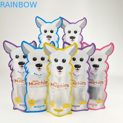 चाइल्डप्रूफ जिपलॉक मायलर स्टैंड अप बैग 3.5 जी स्पेशल डाई कट 50 - 200 माइक्रोन मोटाई: