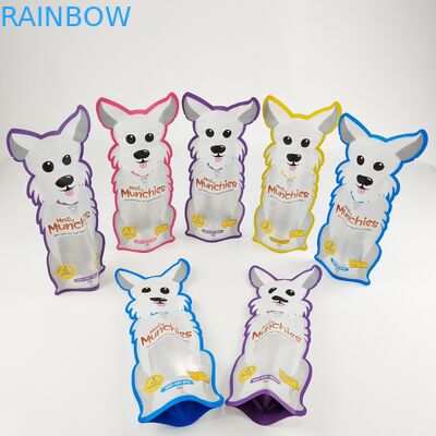 डिजिटल प्रिंट फ़ॉइल पैकेजिंग बैग अनियमित प्लास्टिक डाई कट एडिबल फ़ूड जिपर पाउच