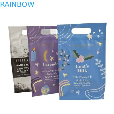 कस्टम डिज़ाइन स्टैंड अप जिपर पाउच बॉडी स्क्रब पैकेजिंग एल्युमिनियम फॉयल मायलर बैग्स