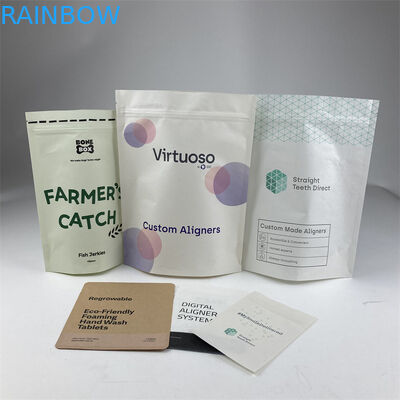 टीथ क्लियर एलाइनर्स माइलर पैकेजिंग बैग एमओपीपी क्राफ्ट पेपर पीई वन साइड ट्रांसपेरेंट