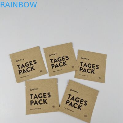 कस्टम प्रिंटिंग बायोडिग्रेडेबल क्राफ्ट पेपर बैग MOPP 3 साइड सील बैग