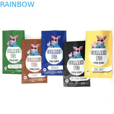 अनुकूलित 35g खाद्य Mylar बैग पैकेजिंग कैनबिस प्लास्टिक Mylar स्टैंड अप पाउच