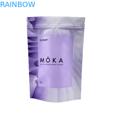 कस्टम लोगो प्रिंटेड स्टैंड अप जिपलॉक पाउच सी सॉल्ट / लिक्विड सोप / बॉडी स्क्रब पैकेजिंग