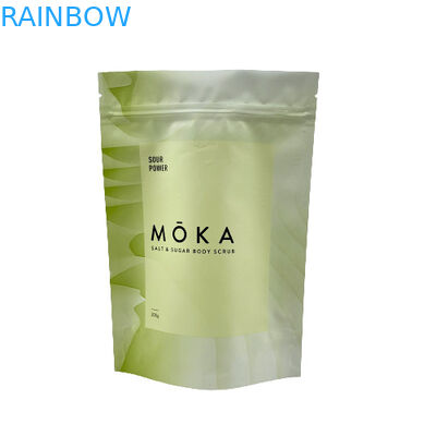 कस्टम लोगो प्रिंटेड स्टैंड अप जिपलॉक पाउच सी सॉल्ट / लिक्विड सोप / बॉडी स्क्रब पैकेजिंग