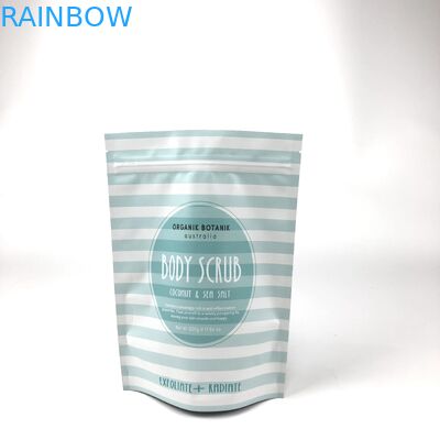 बॉडी स्क्रब बाथ सॉल्ट के लिए जिपर माइलर स्टैंड अप पाउच ग्रेवन्रे प्रिंटिंग