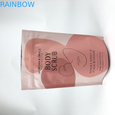 बॉडी स्क्रब बाथ सॉल्ट के लिए जिपर माइलर स्टैंड अप पाउच ग्रेवन्रे प्रिंटिंग