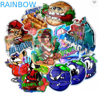 सॉफ्ट टच खाद्य खाद्य पैकेजिंग बैग 3.5 ग्राम कुकी विशेष आकार डाई कट माइलर बैग