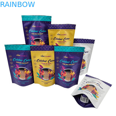 जिपर गंध सबूत के साथ अनुकूलित खाद्य पैकेजिंग स्टैंड अप पाउच बैग