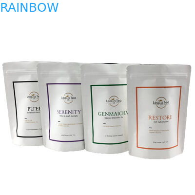 कस्टम लोगो सफेद कॉफी बीन्स चाय Mylar एल्यूमीनियम पन्नी बैग गंध सबूत