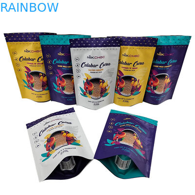 स्टैंड अप स्नैक फूड प्लास्टिक बैग जिपर माइलर पाउच पैकेजिंग कैंडी कुकी
