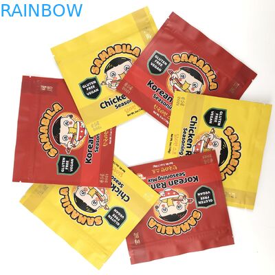 एल्यूमीनियम चमकदार होलोग्राफिक कुकीज़ पैकेजिंग बैग 3.5g 7g स्टैंड अप पाउच