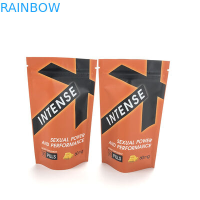 रंगीन एल्यूमीनियम पैकेजिंग माइलर बैग 3.5g सेल्फ सपोर्टिंग स्टैंड अप जिपर पाउच