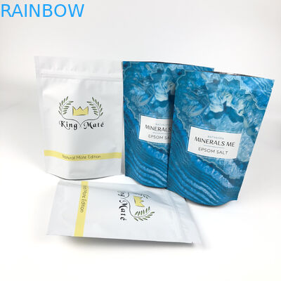 नहाने के लिए प्रिंटेड दोबारा इस्तेमाल होने योग्य पैकेज्ड पाउच स्टैंड अप एल्युमीनियम ज़िपर मैट ब्लू मायलर