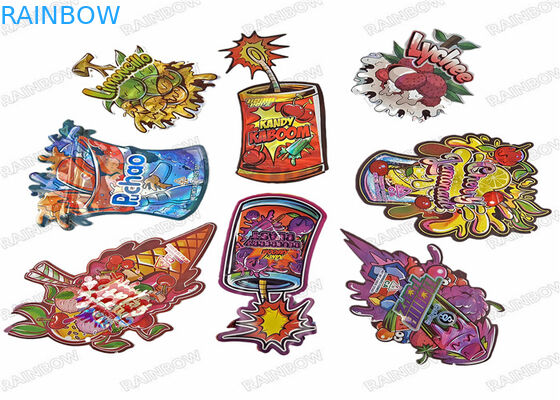 खाद्य माइलर बैग ज़िपलॉक 3.5 ग्राम कैंडी कुकी बैग के साथ डाई कट विशेष आकार का प्लास्टिक पाउच