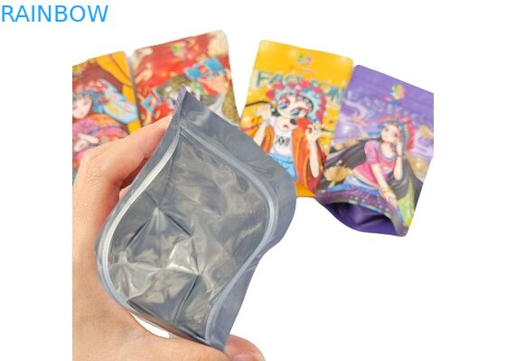 एल्यूमिनियम फॉयल प्लास्टिक स्टैंड अप पाउच स्मेल प्रूफ़ रीसीलेबल माइलर ज़िपलॉक बैग