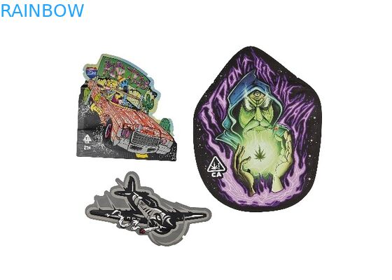 सॉफ्ट टच प्लास्टिक 3.5 ग्राम माइलर ज़िप लॉक बैग विशेष आकार की डिजिटल प्रिंटिंग