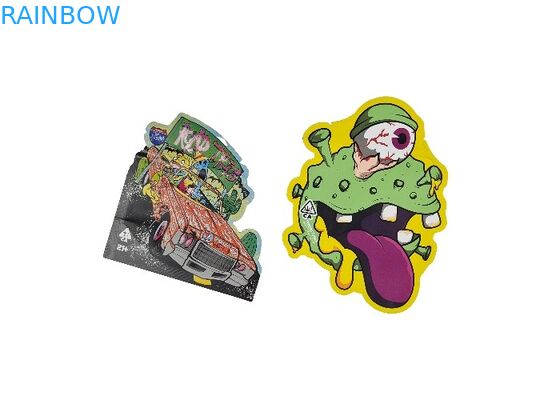 खाद्य पैकिंग के लिए कस्टम लोगो स्पॉट यूवी प्रिंट ज़िप लॉक माइलर पाउच डाई कट बैग सेल्फ हीट सील