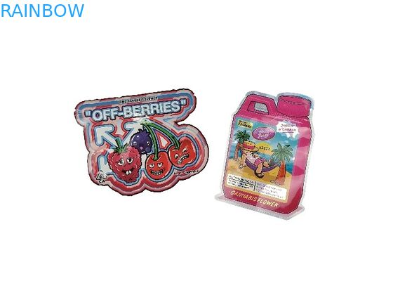 विशेष आकार के चाइल्डप्रूफ ज़िप लॉक बैग पुनः सील करने योग्य 3.5 ग्राम - 28 ग्राम गंध रोधी पाउच