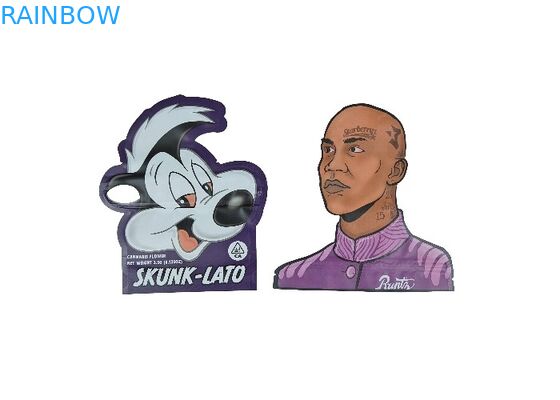 विशेष आकार के चाइल्डप्रूफ ज़िप लॉक बैग पुनः सील करने योग्य 3.5 ग्राम - 28 ग्राम गंध रोधी पाउच