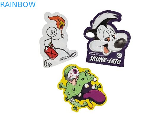 3.5 ग्राम - 28 ग्राम होलोग्राम एल्युमिनियम फॉयल माइलर बैग मैट फ़िनिश अनियमित विशेष आकार