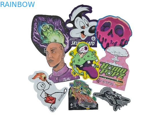 कस्टम मुद्रित 3.5 ग्राम डाई कट मायलर बैग मैट स्मेल प्रूफ़ चाइल्ड प्रूफ़ ज़िपलॉक