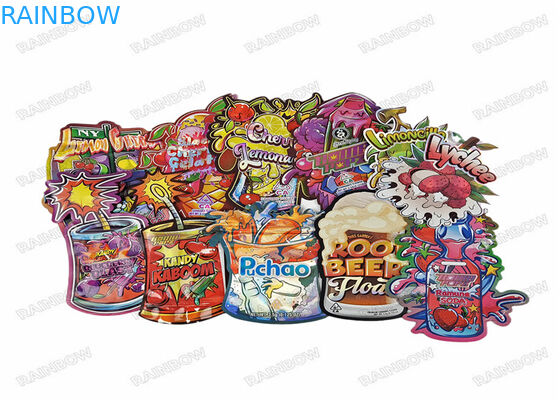 3.5g खाद्य डिजिटल मुद्रण खाद्य पैकेजिंग स्टैंड अप बैग ज़िपलॉक गंध प्रतिरोधी प्लास्टिक बैग