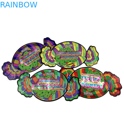 कस्टम लोगो प्रिंटिंग 1/8 ओज़ बाल प्रतिरोधी मायलर बैग 3.5 ग्राम खाद्य पुनः बंद करने योग्य कुकीज़ गममी मायलर एग्जिट बैग