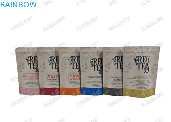 डिजिटल प्रिंटिंग 4 औंस ढीली चाय गंध सबूत प्लास्टिक बैग खड़े हो जाओ मैट समाप्त बैग