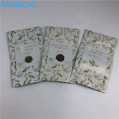 अनुकूलित डिजिटल प्रिंटिंग बैग धातु स्वर्ण लोगो स्टैंड अप चाय पैकिंग बैग