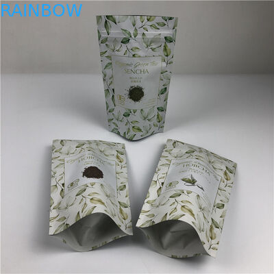 अनुकूलित डिजिटल प्रिंटिंग बैग धातु स्वर्ण लोगो स्टैंड अप चाय पैकिंग बैग