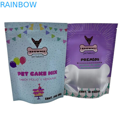 ज़िपर के साथ पालतू जानवरों के भोजन के लिए खाद्य बैग खड़े हो जाओ ज़िपर खाद्य पैकिंग बैग