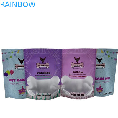 लंबे समय तक चलने वाले पालतू भोजन भंडारण के लिए सीएमवाईके रंगों में ज़िपर पालतू भोजन बैग