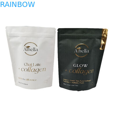 अनुकूलित नमी प्रतिरोधी स्टैंड अप पाउच क्राफ्ट पेपर बैग गर्म मुद्रांकन के साथ लोगो के साथ पर्यावरण के अनुकूल गंध प्रतिरोधी बैग