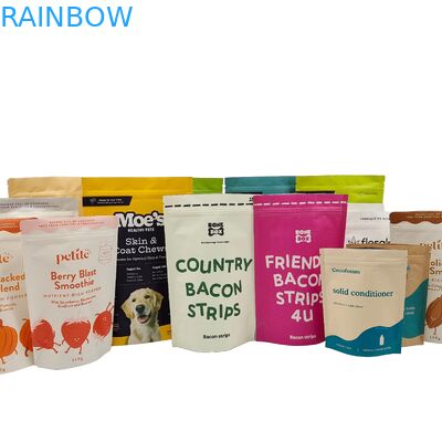 थोक कस्टम मुद्रित बायोडिग्रेडेबल उच्च गुणवत्ता वाले क्राफ्ट पेपर पुनर्नवीनीकरण Doypack खाद्य ग्रेड Ziplock प्लास्टिक बैग