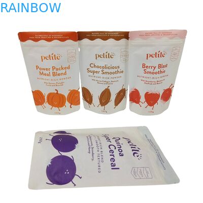 जैव अपघटनीय खड़े-बढ़े बैग Ziplock कस्टम लोगो मुद्रित Doypack के साथ कॉफी चाय पैकेजिंग खाद्य बैग के लिए