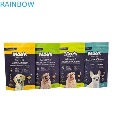 जैव अपघटनीय खड़े-बढ़े बैग Ziplock कस्टम लोगो मुद्रित Doypack के साथ कॉफी चाय पैकेजिंग खाद्य बैग के लिए