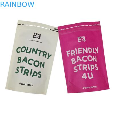 उच्च गुणवत्ता कस्टम डिजाइन मुद्रित जैव अपघट्य Ziplock के साथ फिर से बंद बैग Doypack Kraft कागज बैग पालतू भोजन Packagin