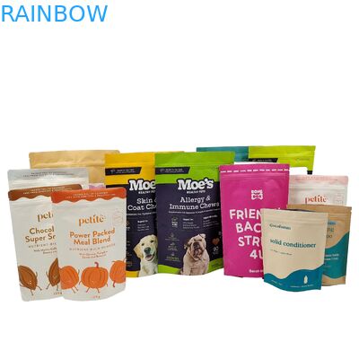 कस्टम मुद्रित पर्यावरण के अनुकूल उच्च गुणवत्ता वाले बैग 100% बायोडिग्रेडेबल क्राफ्ट पेपर स्टैंड अप पॉकेट्स डोयपैक के साथ ज़िपलॉक