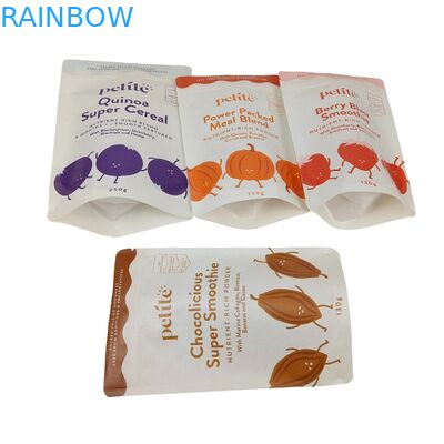 कस्टम ज़िपलॉक मैट बायोडिग्रेडेबल बैग एल्यूमीनियम पन्नी पुनः सील खाद्य ग्रेड कॉफी बीन्स चाय अखरोट स्नैक Doypack