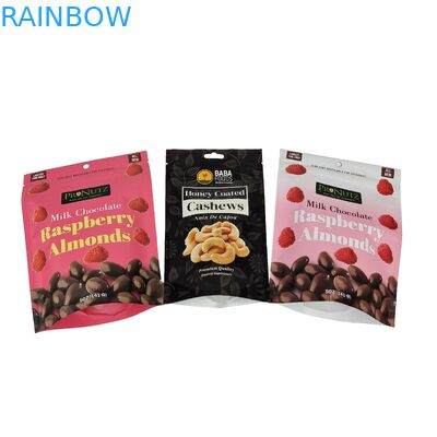 उच्च गुणवत्ता वाले हीट सील स्नैक बैग कस्टम एल्यूमीनियम पन्नी ज़िपर खड़े हो जाओ प्लास्टिक पैकेजिंग ज़िपलॉक बैग