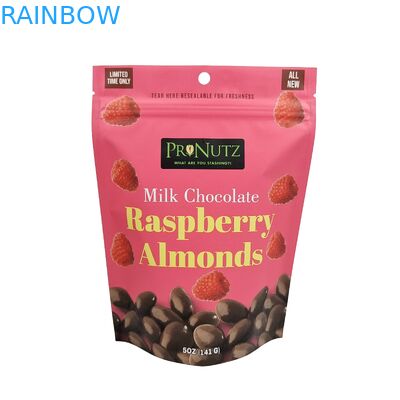 सिपलॉक मायलर बैग्स के लिए स्पष्ट खिड़की के साथ केश्यू नट पुनः बंद करने योग्य प्लास्टिक ज़िपर स्टैंड अप ज़िपर बैग